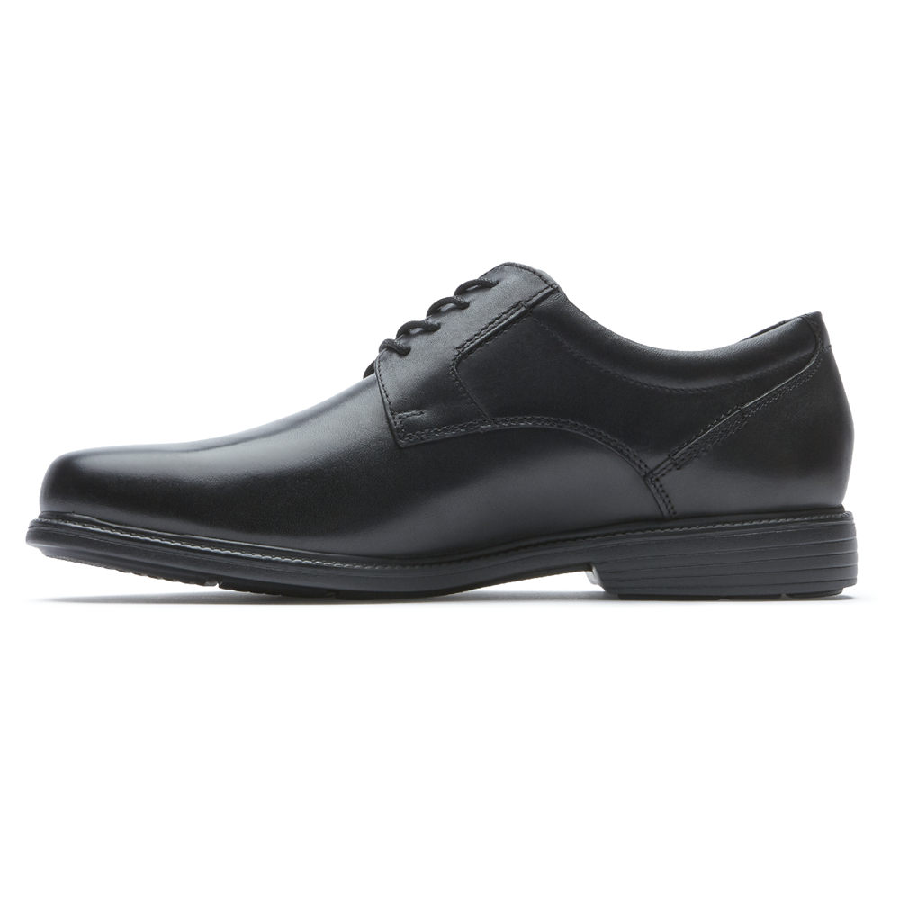 Rockport Singapore Mens Oxfords - Charles Road Plain Toe Black - HI7382065